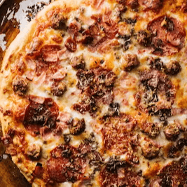 Ultimate Meat Pizza (Large Deep Dish 14" 8 Slices)